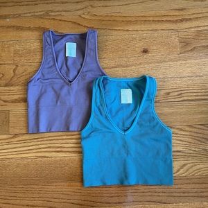 2x Athleta Aurora Seamless Crop Tank size XS